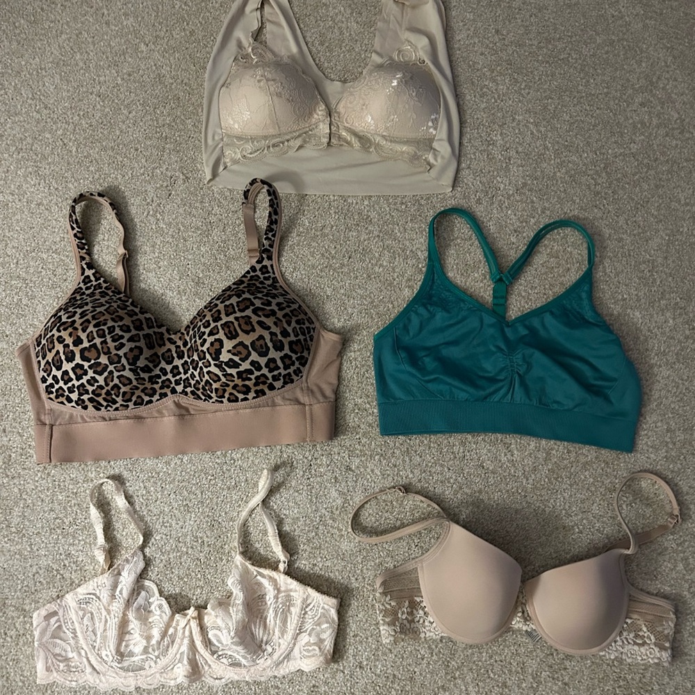 Victoria's Secret Lace, Leopard Print, yoga, other Bra Collection